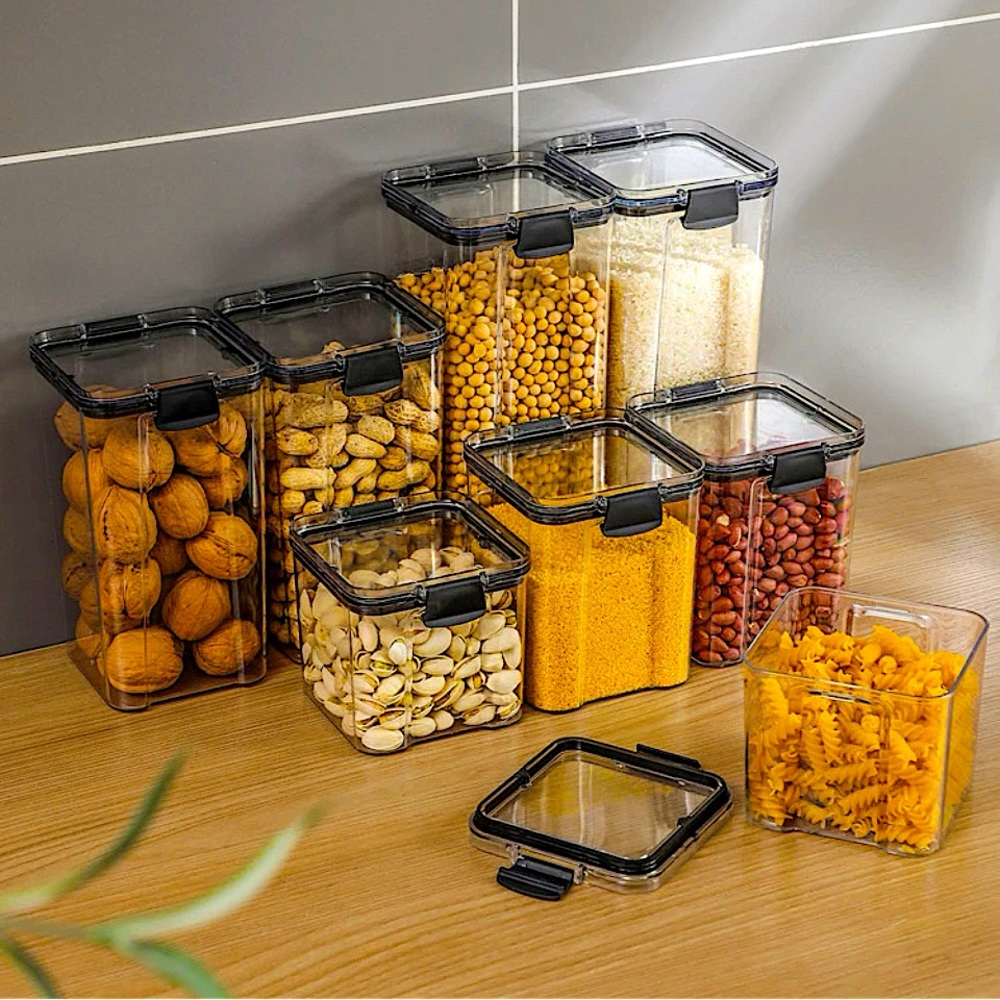 Set of four food storage containers